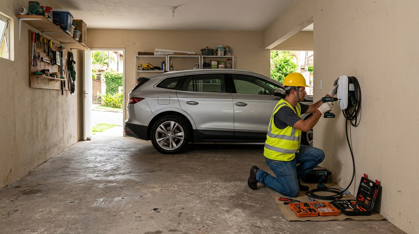 Instalação em garagem ou condomínio em Duque de Caxias‑RJ